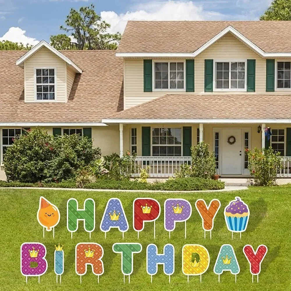 HAPPY BIRTHDAY YARD SIGNS OUTDOOR